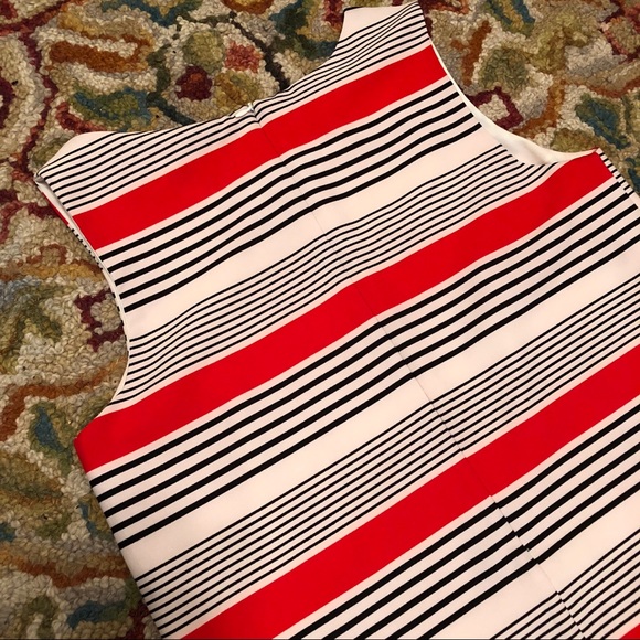 San Souci Striped Shift Dress Low Back Size M - Picture 6 of 6